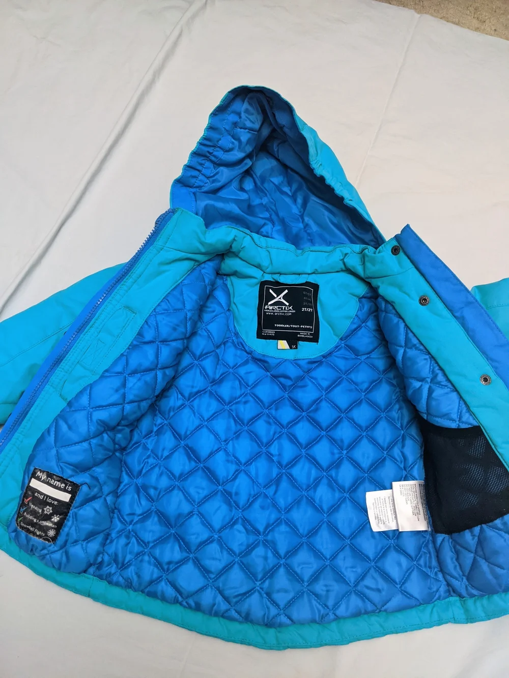 Like New Arctix Unisex Kids Turquoise Jackalope Insulated Ski Jacket Size 2T